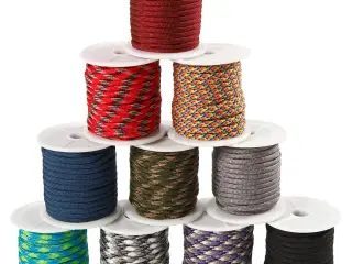 Imiteret Faldskærmsline, B: 5 mm, ass. farver, 10x10m/ 1 pk.