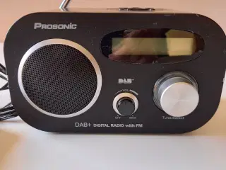 Prosonic DAB+ digital radio med FM og clockradio