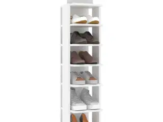 Skoskab 27,5x27x102 cm konstrueret træ hvid