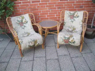 Sæt kurvemøbler vintage fra 1955