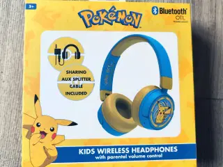 Pokemon Kids wireless headset gul blå Pikachu *NY*