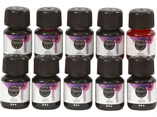 Flydende Akvarelmaling - 10 Ass. Farver 30ml
