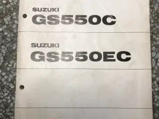 Suzuki GS550 instruktionsbog