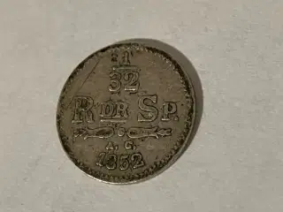 1/32 Riksdaler 1852 Sweden