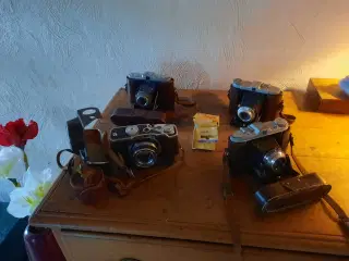  4 stk Retro kameraer