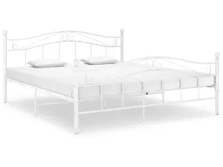 Sengestel 140x200 cm metal hvid