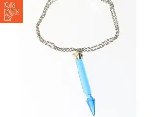 Kæde med blå vedhæng (str. 74 cm)