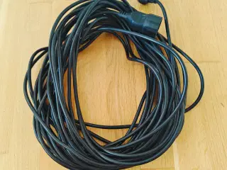 Forlængerledning uden jord 20 meter sort