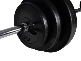 Vægtbænk med vægtstativ, vægtstang- og håndvægtsæt 30,5 kg