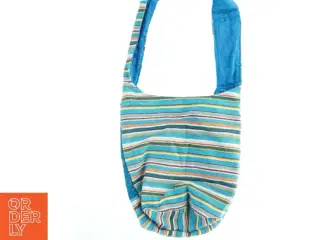 Broderet stofskuldertaske (str. 40x33 cm)