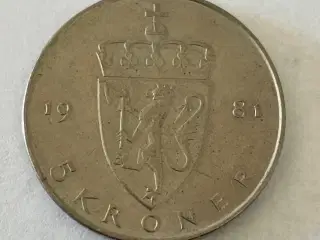 5 Kroner Norge 1981