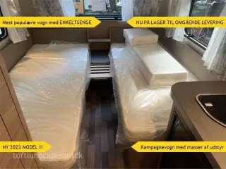 2023 - Weinsberg CaraOne 480 EU   Fabriksny 2023 "DK-Kampagne-vogn" Enkeltsenge m/lamel udtræk, NU PÅ LAGER klar til omgående levering...
