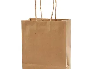 Papirposer, H: 23 cm, B: 18x9 cm, 125 g, brun, 10stk./ 1 pk.