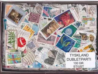 Tyskland Dubletparti - 100 gram afvaskede frimærker.