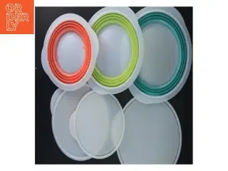 Sæt med silikone skål låg fra Tupperware