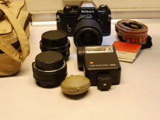 Nikon EM Spejlrefleks med tilbehør