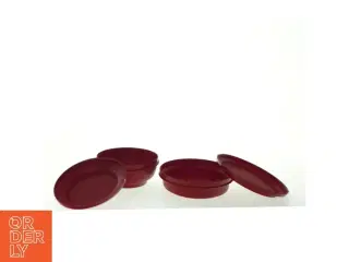 Plastik opbevaringsskåle med låg fra Tupperware (str. Ø 18 og 16 cm)