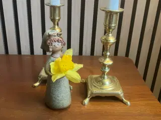 Vintage blomsterpige i keramik