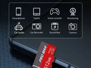 TF SD micro hukommelseskort kapacitet: 512MB