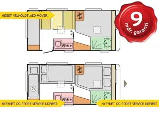 2017 - Adria Altea 472 PK   Velholdt vogn med køjer og mover.