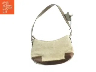 Skuldertaske i stof og læder fra Liz Claiborne (str. 24 x 14 cm)