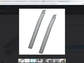 Opkørselsramper I Aluminium 2 Stk Buet - Mål 200x2