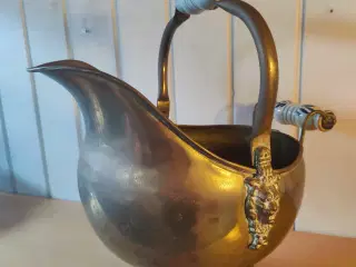 Antik brænde/koks kurv i messing