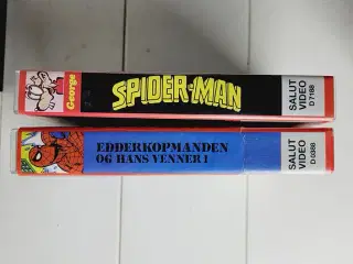 ⭐️- 2 stk Spiderman VHS Bånd - Sjælden