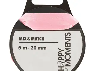 Lyserødt Satinbånd 20 mm x 6 m - Elegant Dekoration