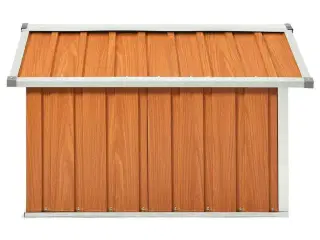 Garage til robotplæneklipper 92x97x63 cm galvaniseret stål brun