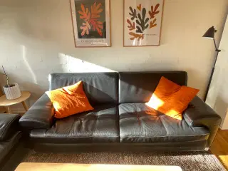 Leather 3 person sofa