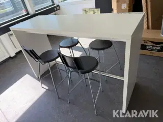 Cafebord og 4 stole