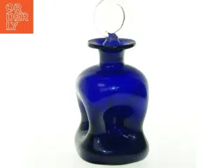 Blå glas karaffel (str. 20x9 cm)