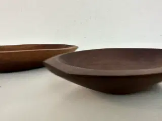 2 stk. retro teak skåle