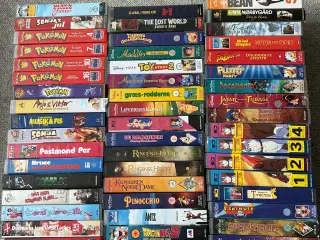 VHS film, primært børnefilm. 51 stk