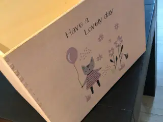 Store trækasser lyserød/blå 