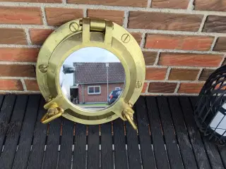 Koøje messing Ø 35 cm med spejl glas.