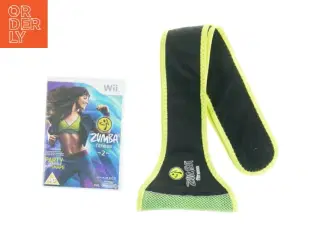 Zumba Fitness 2 Wii spil og bælte fra Wii (str. 19 x 13 cm og 124 cm)