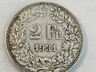 2 Francs Switzerland 1931