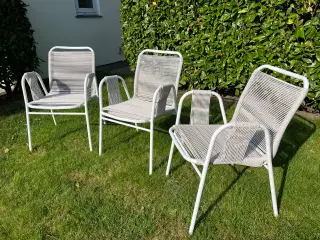 3 komfortable havestole med armlæn