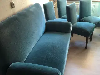 Sofa med 4 stole