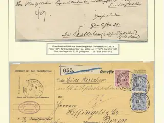 Tyskland-Adressekort/ Reichpost før 1900 købes