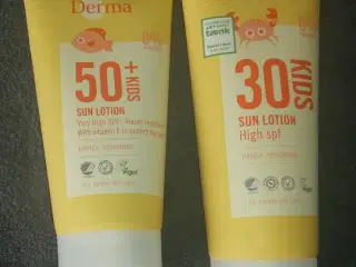 2 STK NYE DERMA SUN LOTION SPF 30 OG 50 Til salg