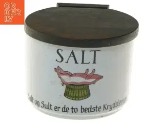 Vintage saltkar med låg (str. Ø 13,5 cm)