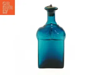 Vintage glasflaske med prop (str. 21 cm)