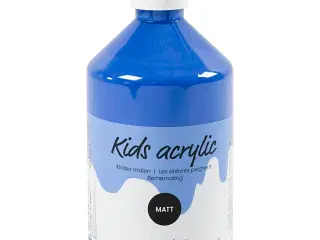 Akrylmaling Mat, blå, 500ml/ 1 fl.