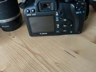 Canon kamera med tilbehør 