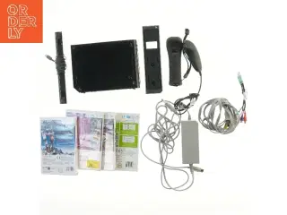 Nintendo Wii med spil og tilbehør fra Nintendo (str. 22x16 cm)