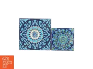 Mosaik plader (2 stk) (str. 15 x 15 og 11 x 11 cm)
