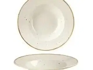 12 stk. Tallerken m/fane dyb vanilje 280 mm Stonecast Churchill